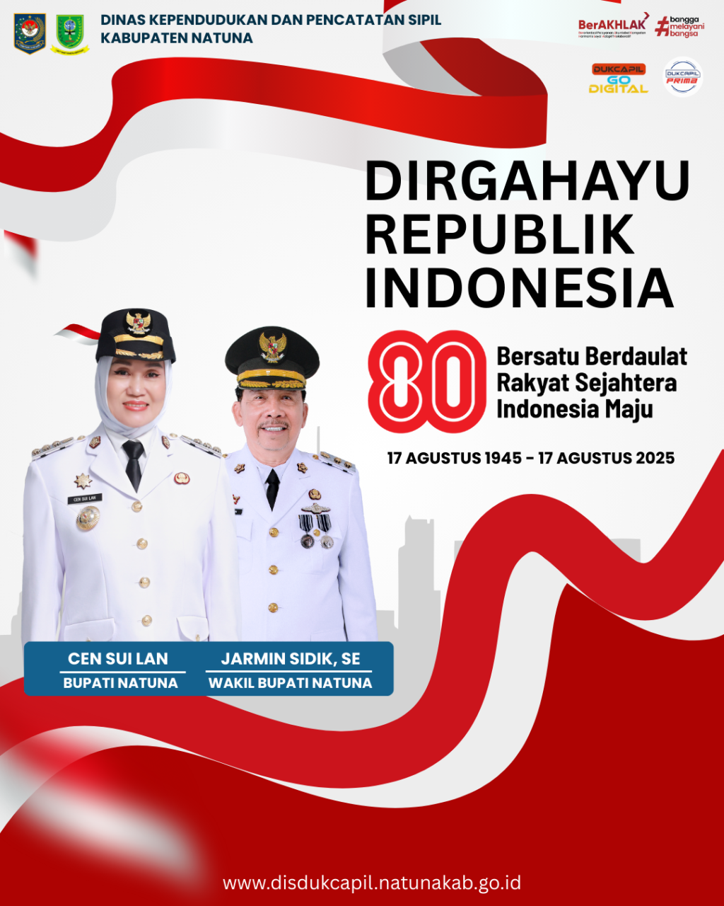 Merah dan Putih Modern Jalan Sehat 17 Agustus Instagram Post