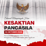 Merah dan Putih Modern Ucapan Hari Kesaktian Pancasila Instagram Post